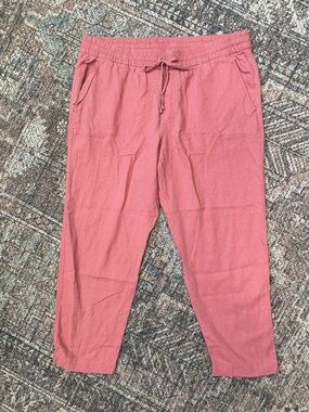 GAP Pink Easy Linen Blend Pants Large